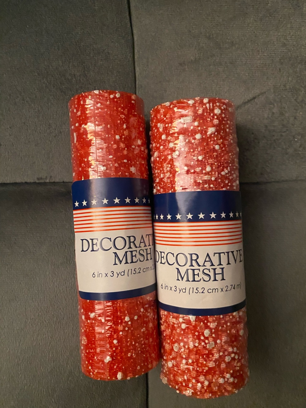 Decorative Mesh Ribbon Rolls- Red Sparkle - Decorative Mesh